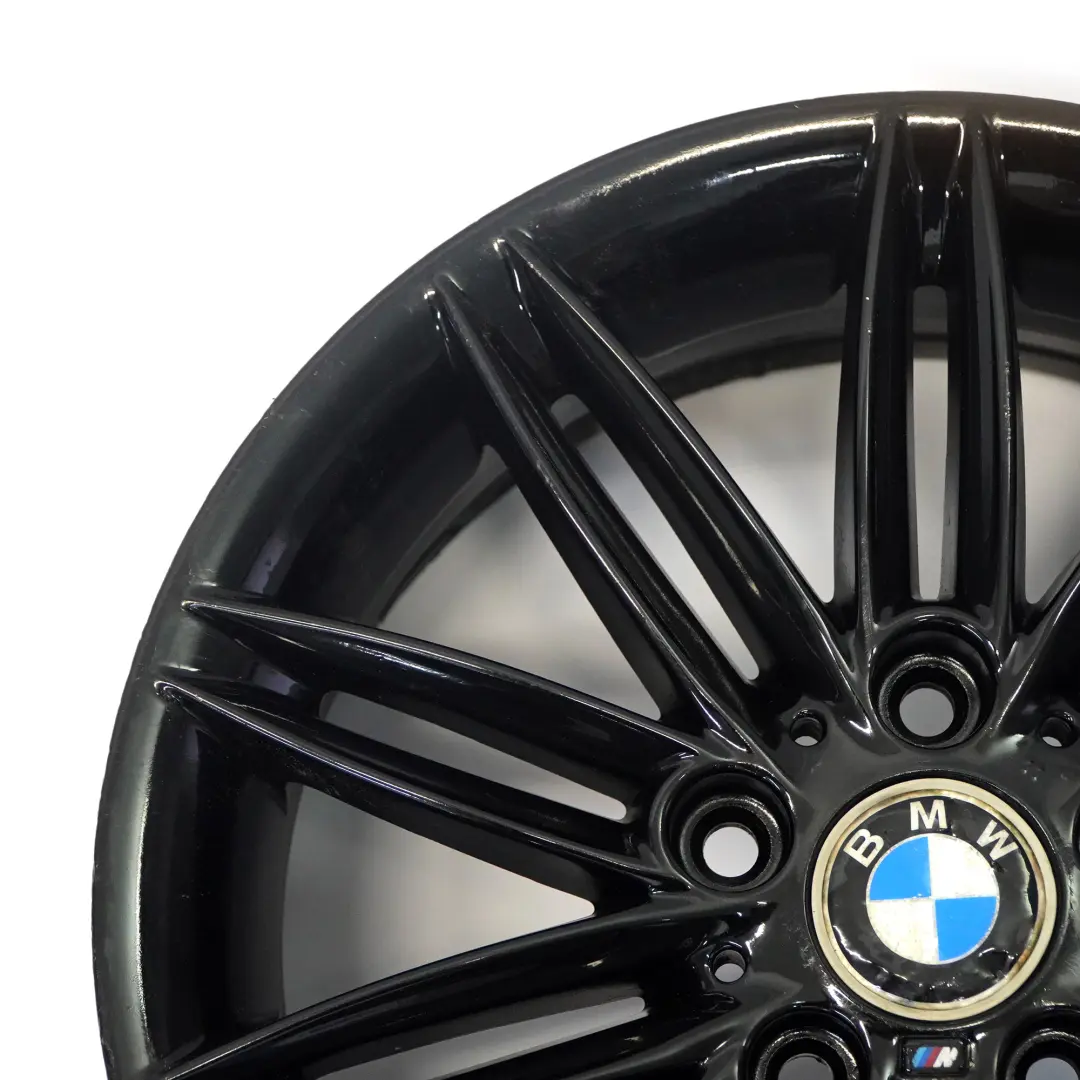 BMW E81 E82 E87 E88 Llanta de Aleación Negra 17" 7J ET:47 M Doble Radio 207