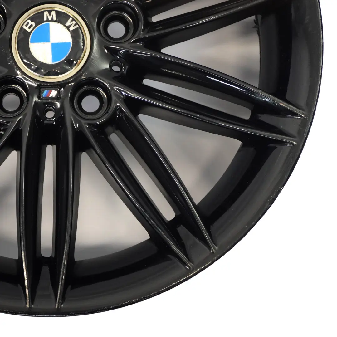 BMW E81 E82 E87 E88 Llanta de Aleación Negra 17" 7J ET:47 M Doble Radio 207