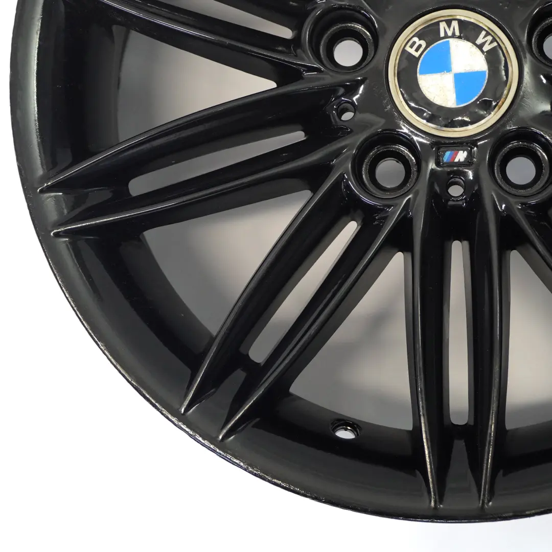 BMW E81 E82 E87 E88 Llanta de Aleación Negra 17" 7J ET:47 M Doble Radio 207