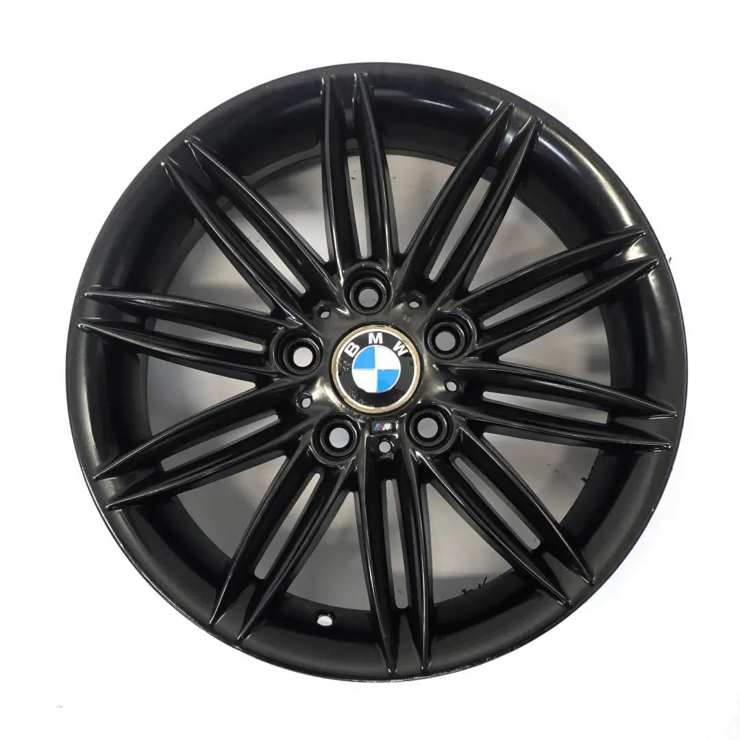 BMW E81 E82 E87 E88 Black Wheel Alloy Rim 17" 7J ET:47 M Double Spoke 207