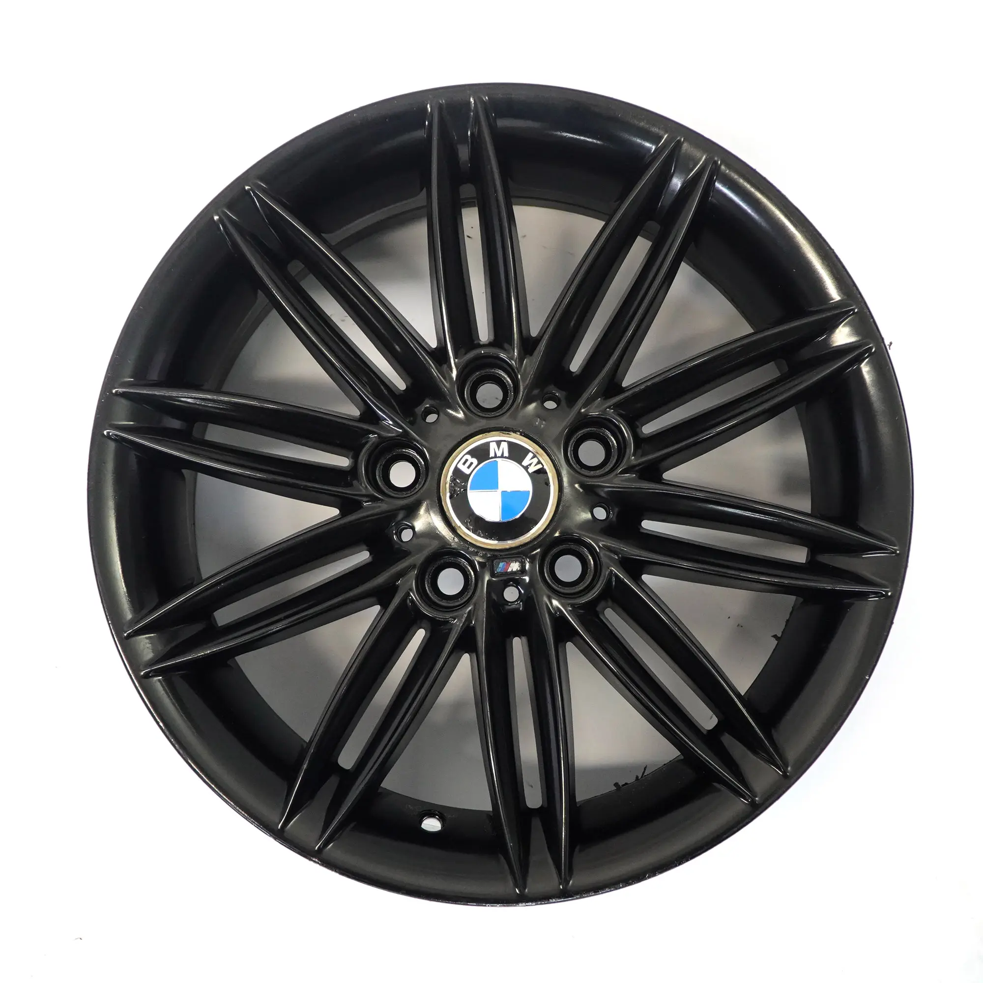 BMW E81 E82 E87 E88 Llanta de Aleación Negra 17" 7J ET:47 M Doble Radio 207