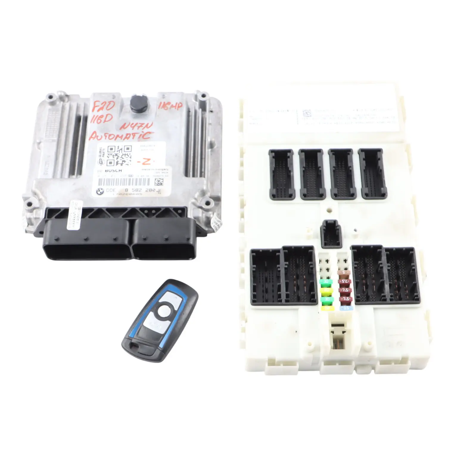 BMW F20 F21 116d N47N 116HP Engine ECU Kit DDE 8582280 Key + FEM Automatic