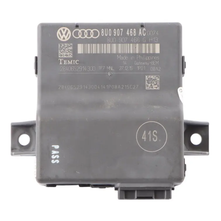 Audi A1 8X Q3 8U Central Gateway Control Unit Módulo Relé ECU 8U0907468AC