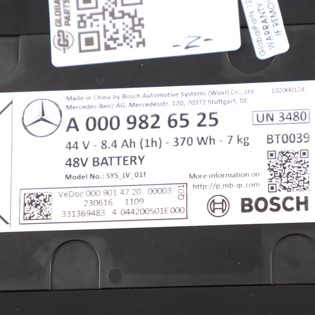 Mercedes C118 W177 W247 Hybrid High Voltage Battery Li-ion A0009826525
