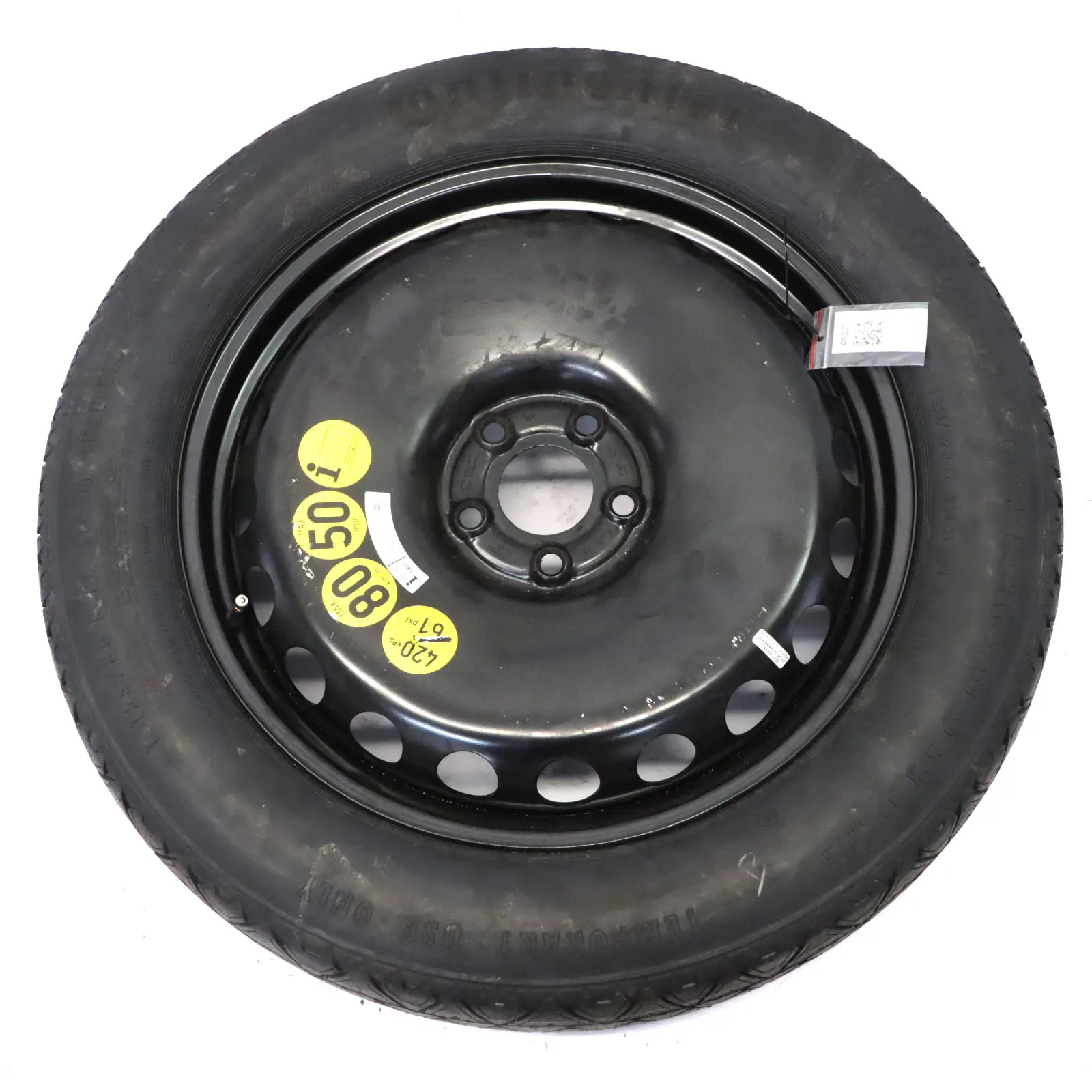 Mercedes ML W166 Spare Wheel 4,5J ET:40 Tyre Continental R19 155/80 A1644000102