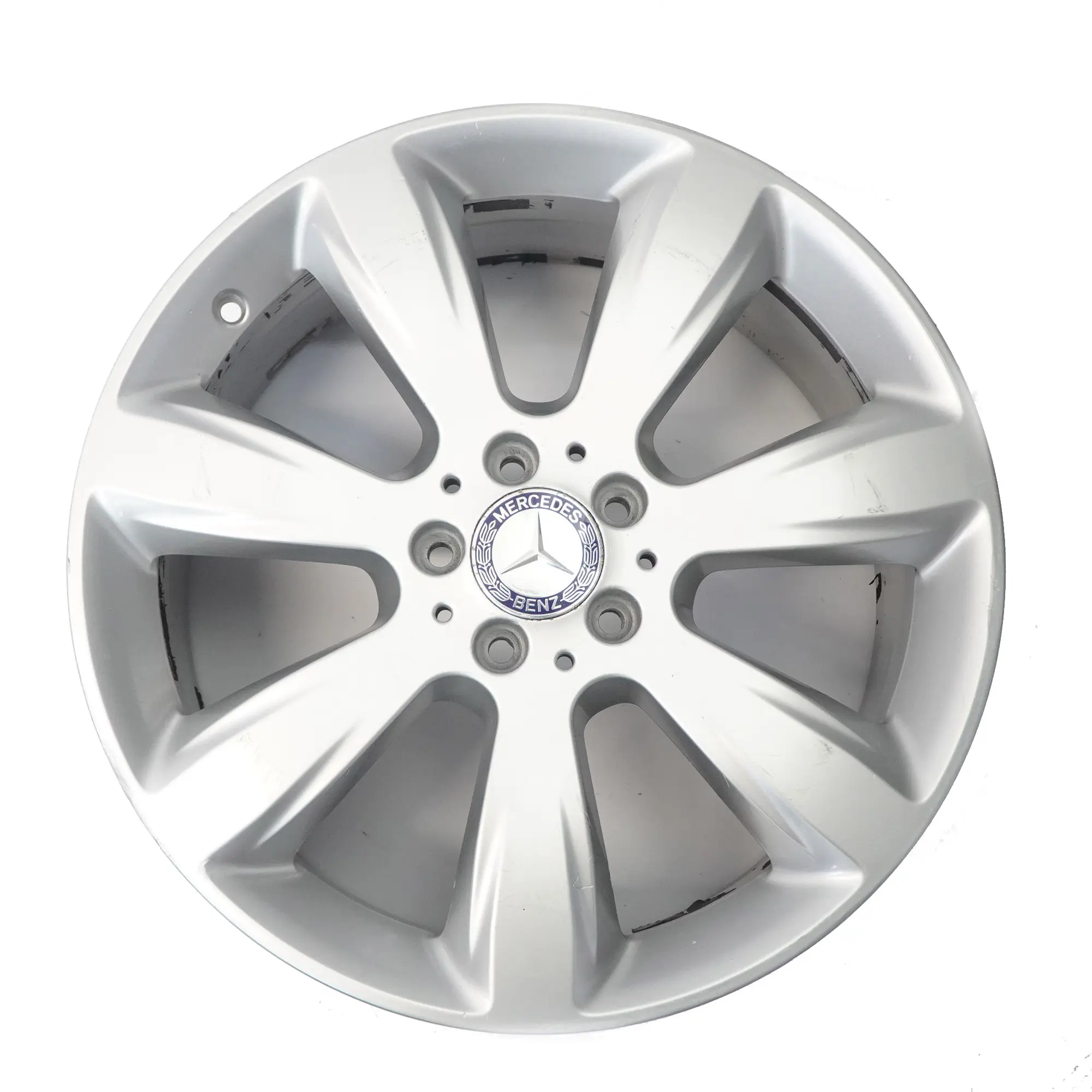 Mercedes ML W166 Silberne Alufelge 19" 8.5J ET:59 7 Speichen A1664010802