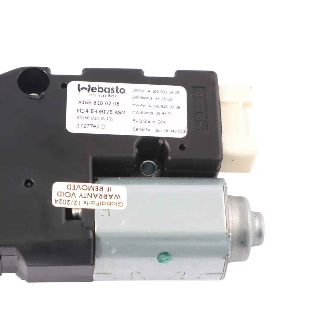 Mercedes GLE W166 Sliding Sunroof Panoramic Motor Drive Actuator A1668200208