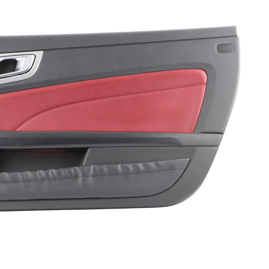 Mercedes SLK R172 Roadster Door Front Right O/S Card Panel Trim Black Bengal Red