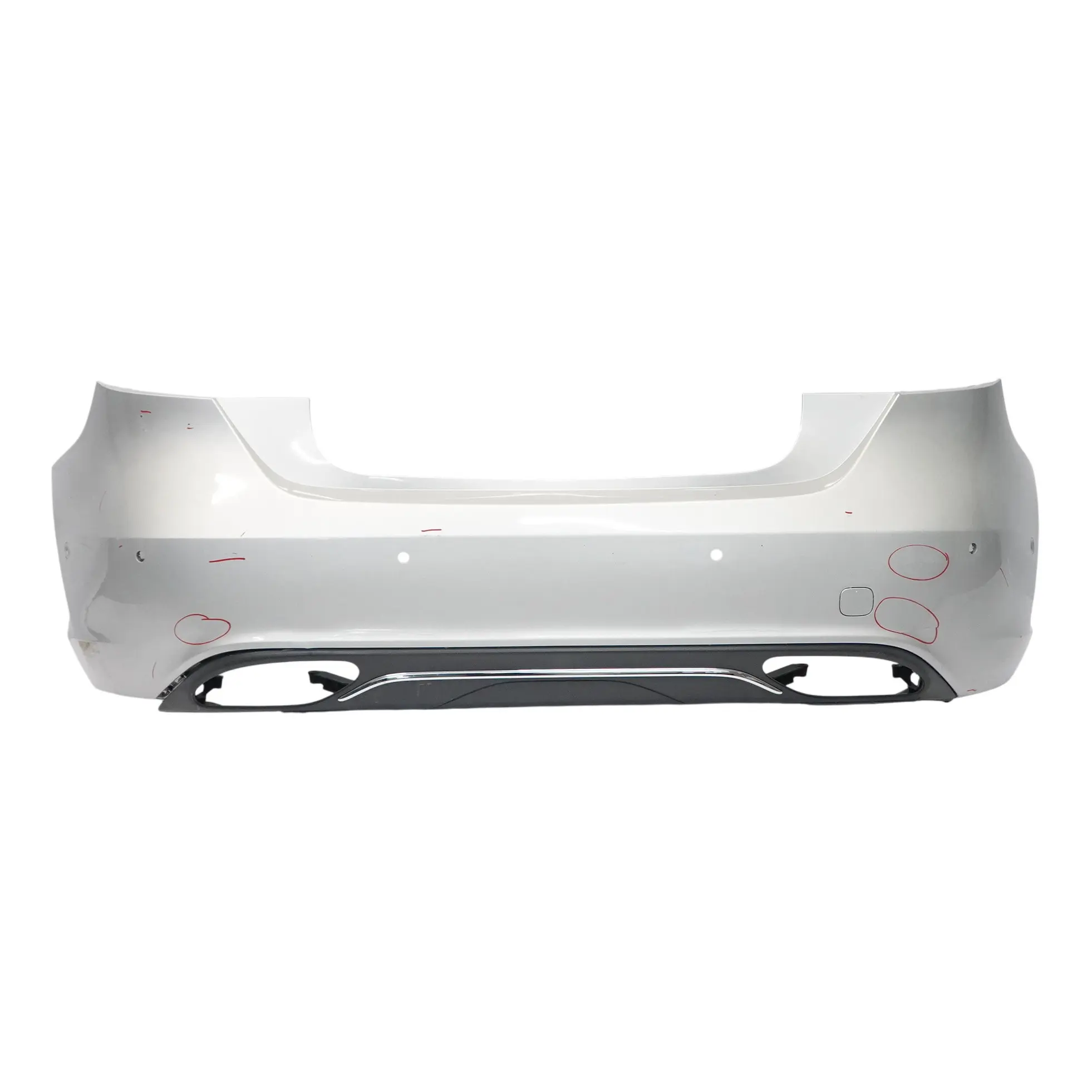 Mercedes W176 Bumper Rear Trim Panel Cover Polar Silver Metallic - 761