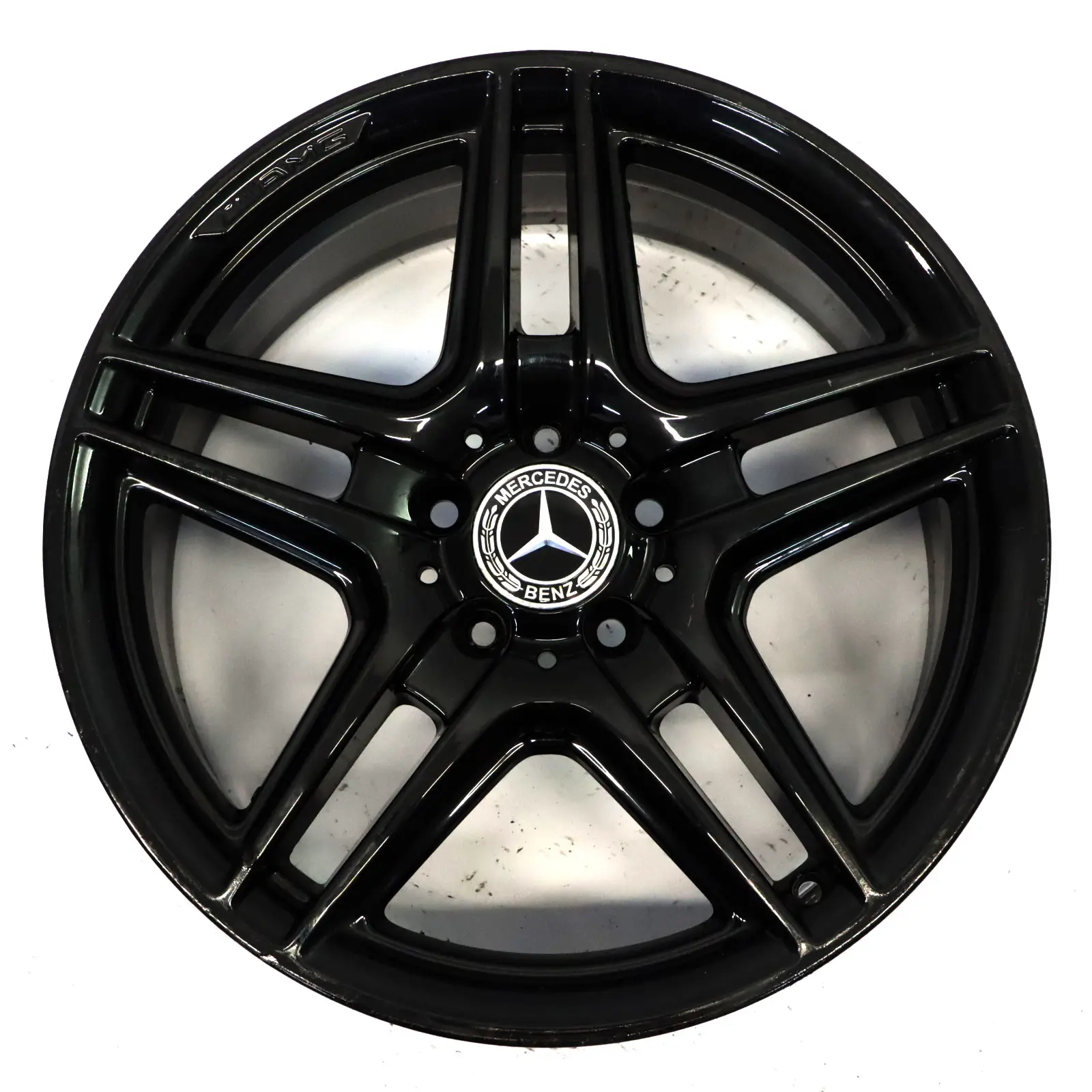 Mercedes W204 Llanta aleación AMG Negra 5 Radios Dobles 18" ET:50 8J A2044014102