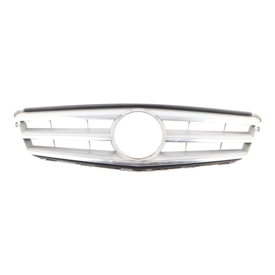 Mercedes W204 Hood Bonnet Grille Front Radiator Beam Trim Panel Silver Chrome