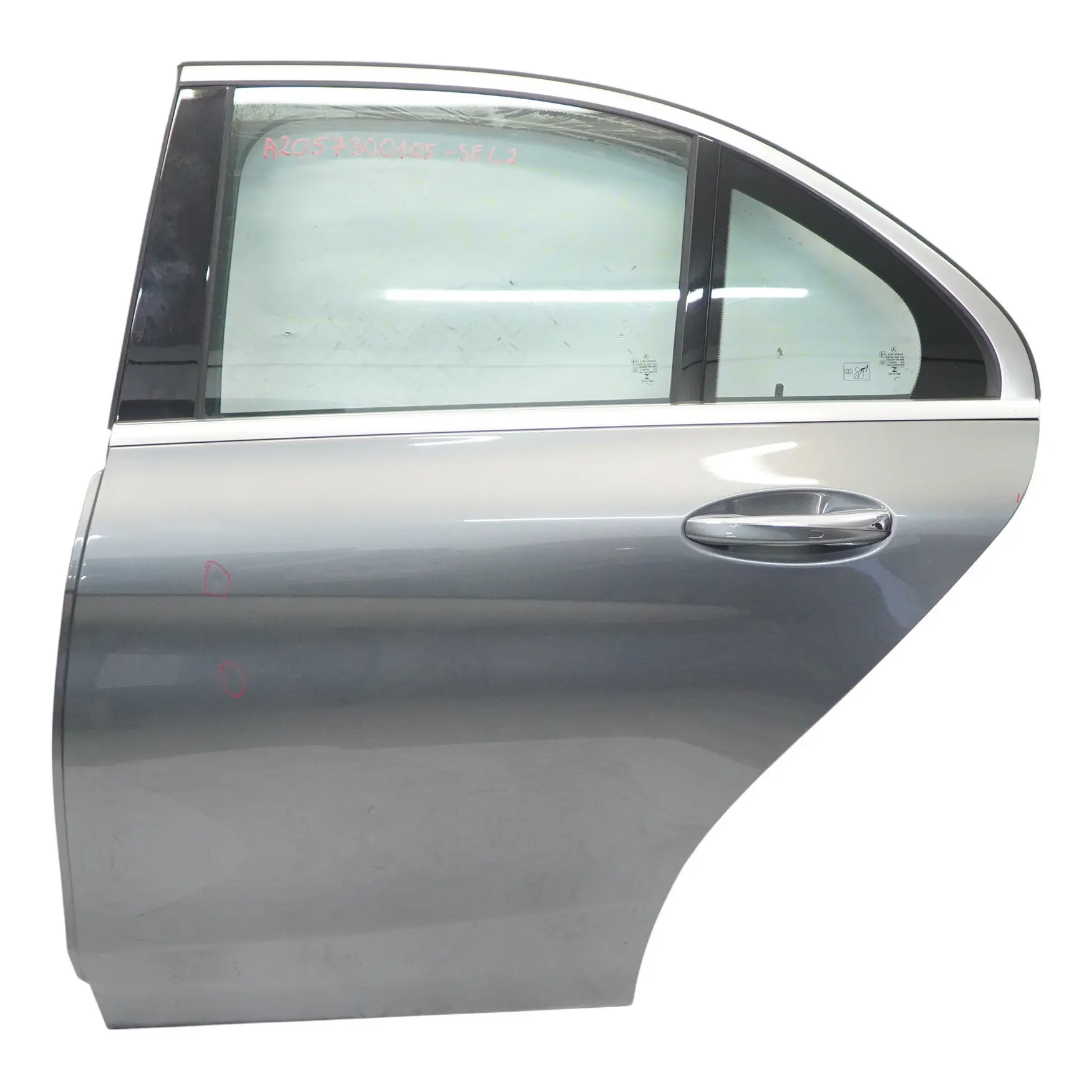 Mercedes W205 Door Rear Left N/S Selenite Grey Metallic - 992