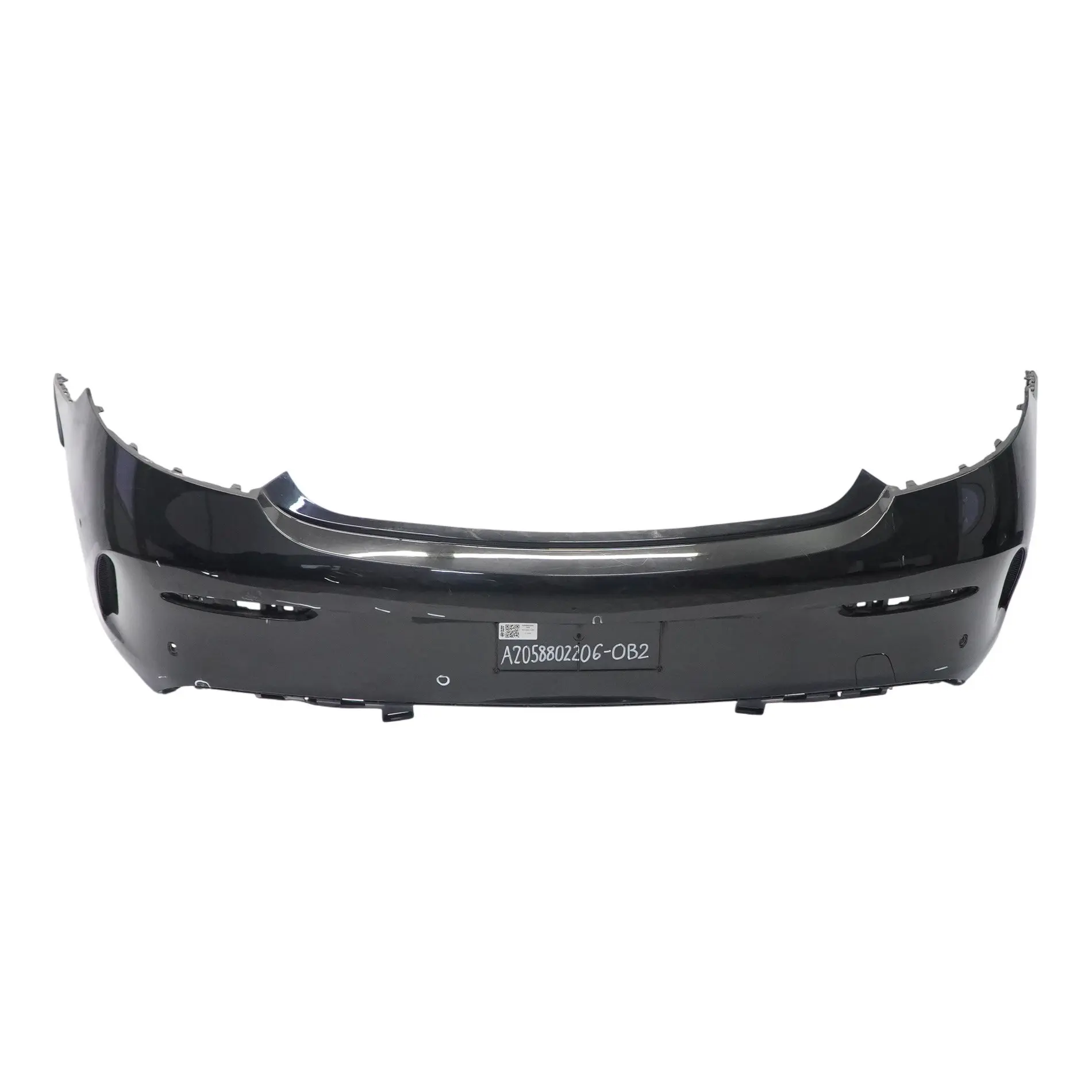 Mercedes C205 Bumper Rear Trim Panel Covering AMG Obsidian Black Metallic - 197