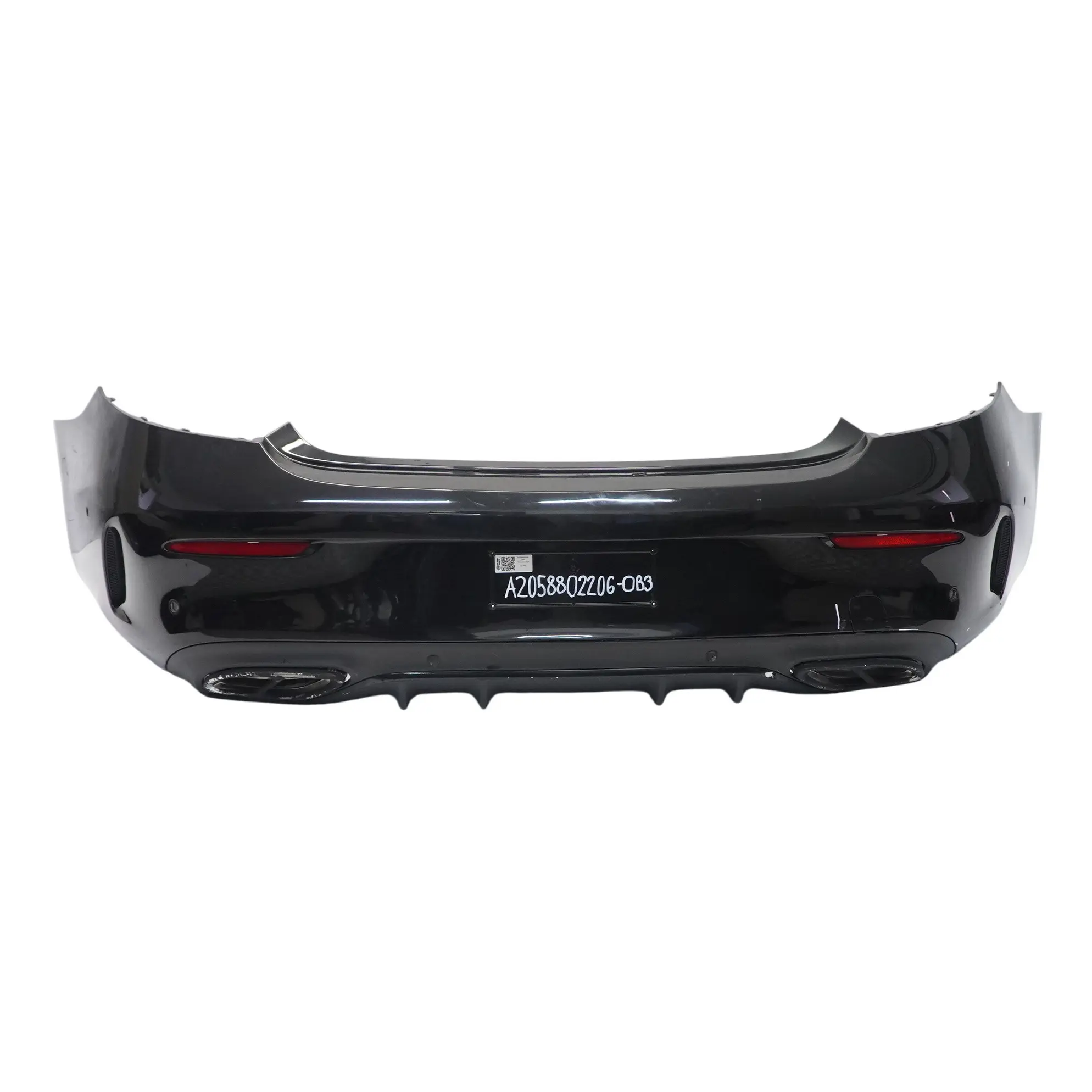 Mercedes C205 Bumper Rear Trim Panel Covering AMG Obsidian Black Metallic - 197