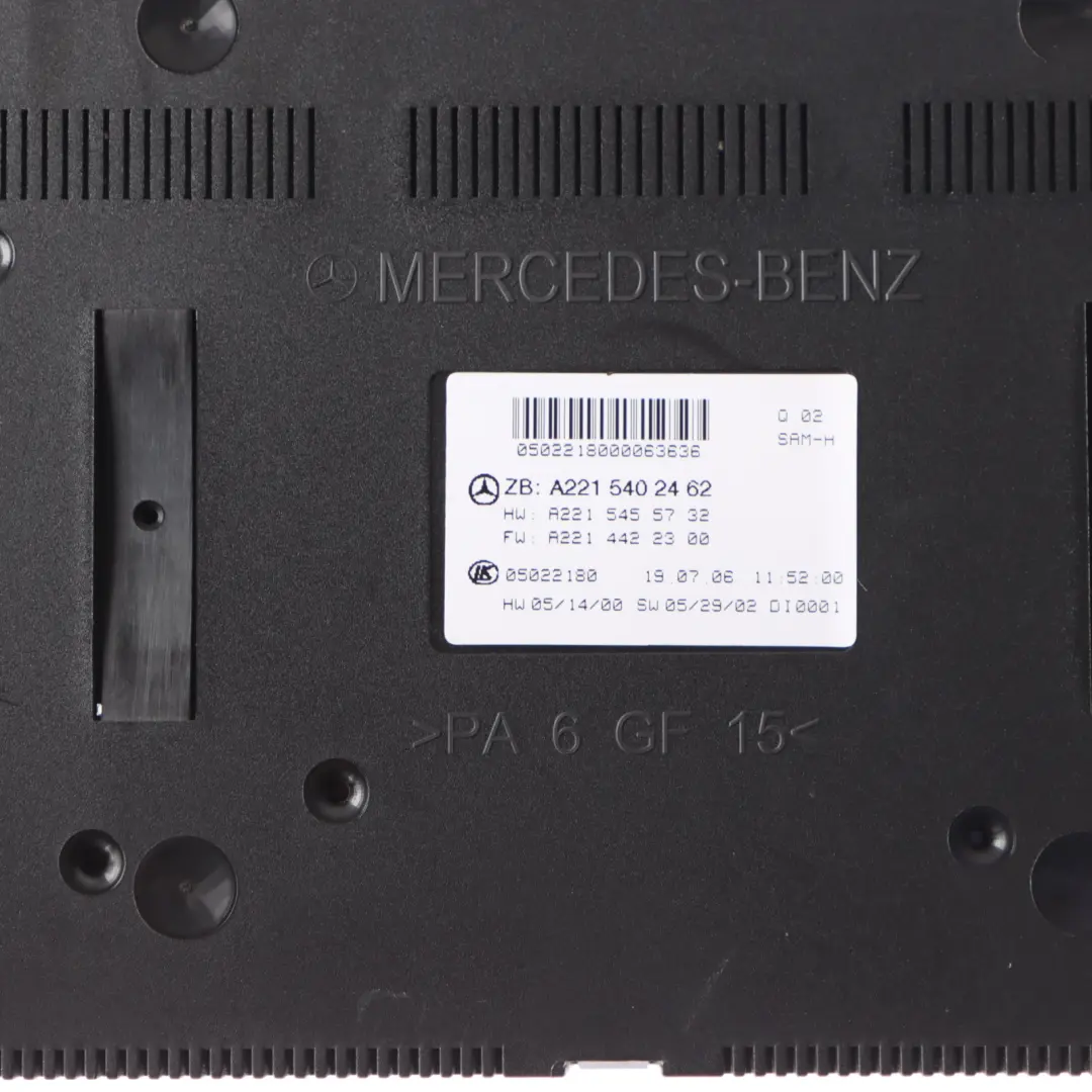 Mercedes W221 SAM Sicherungs Kasten Komfort Steuermodul Einheit ECU A2215402462