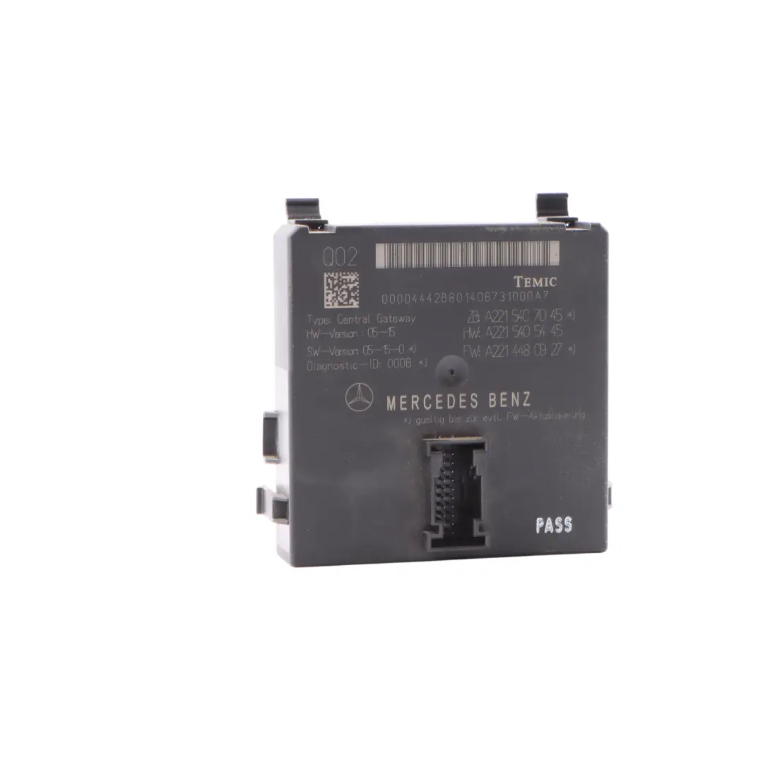 Mercedes W221 Gateway Unidad de Control Módulo ECU A2215407045