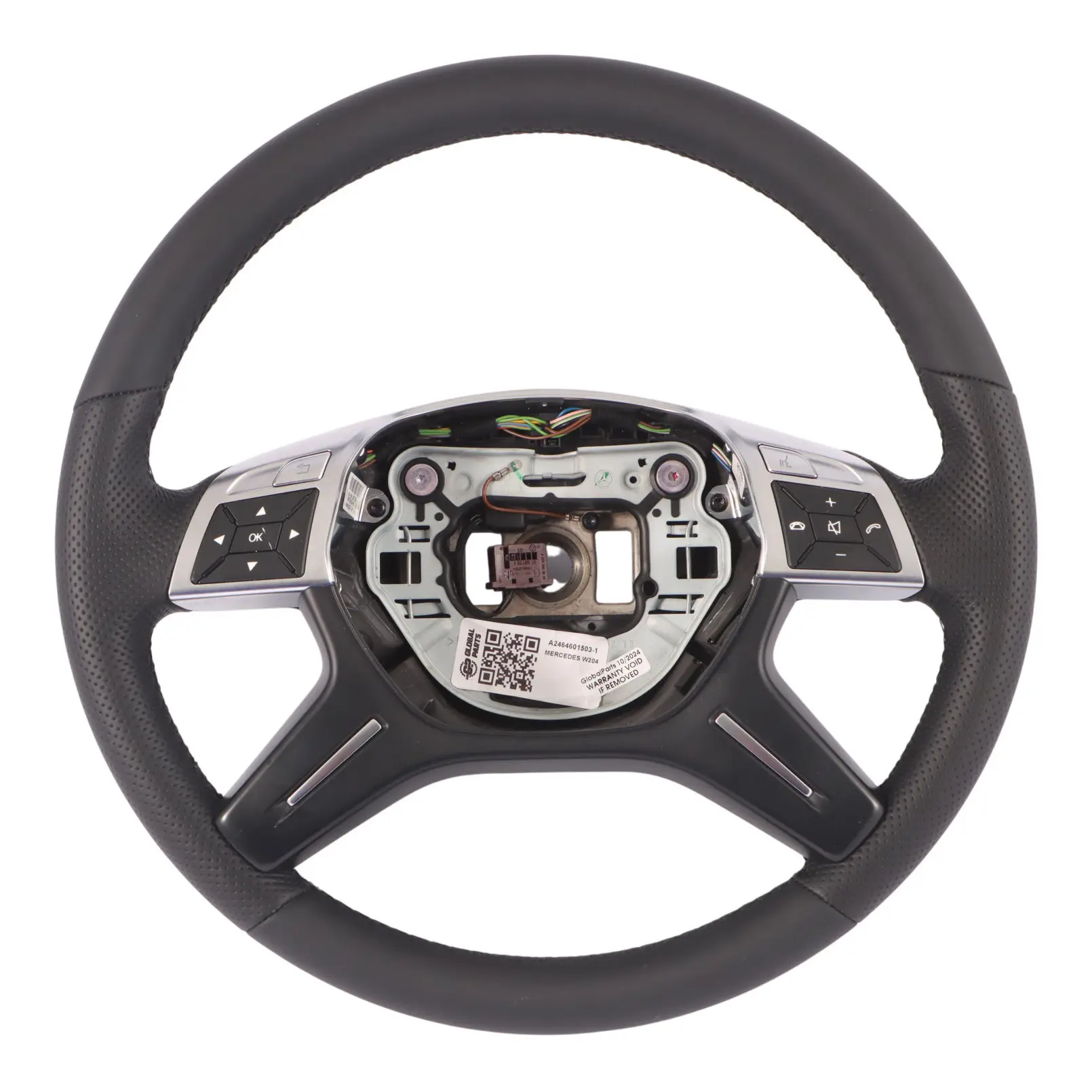 Mercedes W204 NEW Black Leather Steering Wheel Multifunction A2464601503