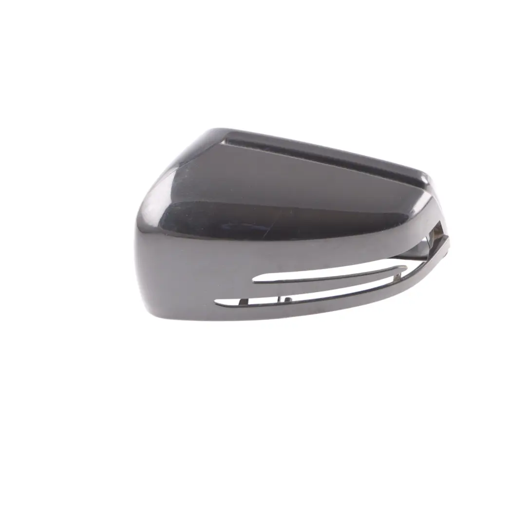 Mercedes W176 Wing Mirror Cover Cap Left N/S Housing Kosmos Black Metallic - 191