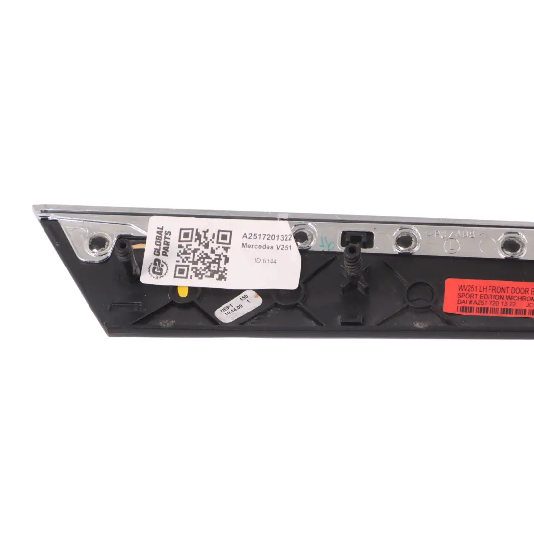 Mercedes V251 Tarjeta puerta delantera panel ajuste tira Izquierda A2517201322