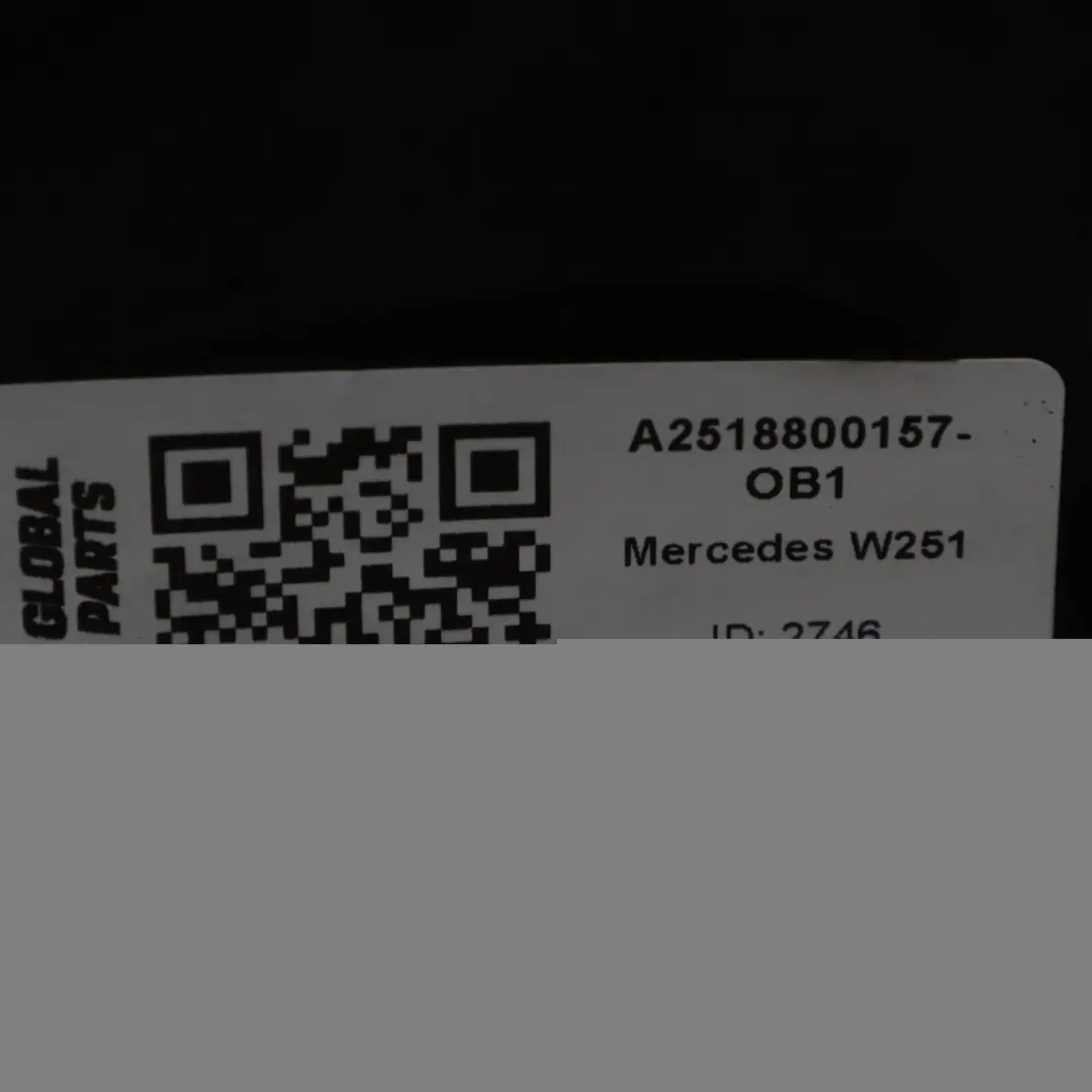 Mercedes W251 Maska Pokrywa Silnika Obsidian Black Metallic - 197