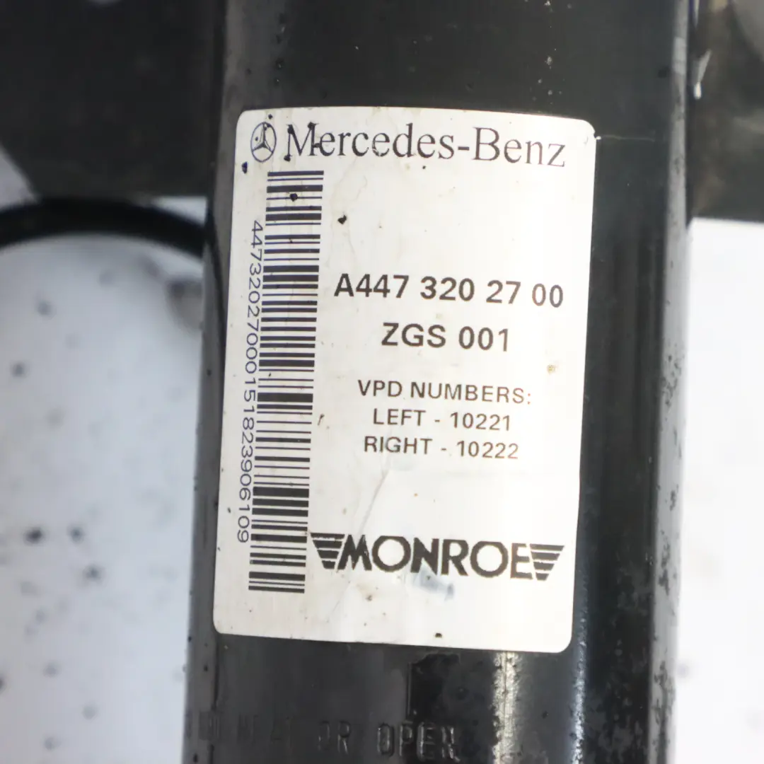 Mercedes W447 Suspension avant droite jambe disque de frein étrier moyeu de roue