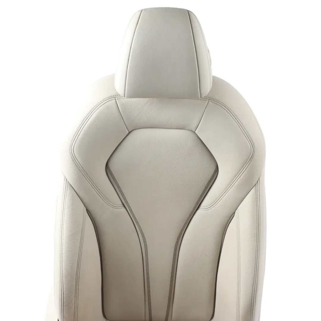 BMW G32 Sport Seat Front Right O/S Memory Heated Cover Ivory White Leather