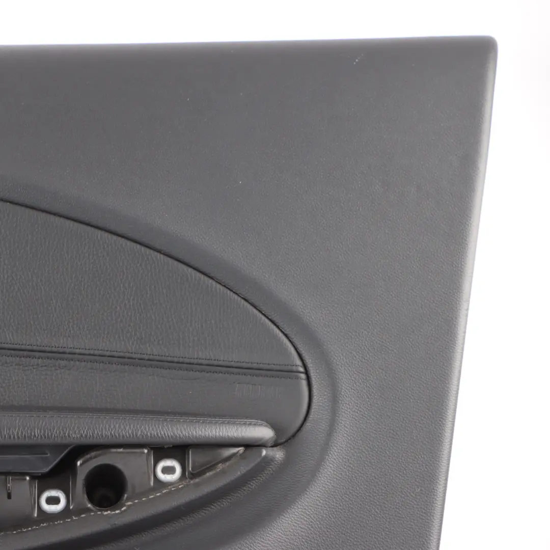 BMW 6 E63 E64 Front Right O/S Door Card Trim Panel Black Leather Dakota