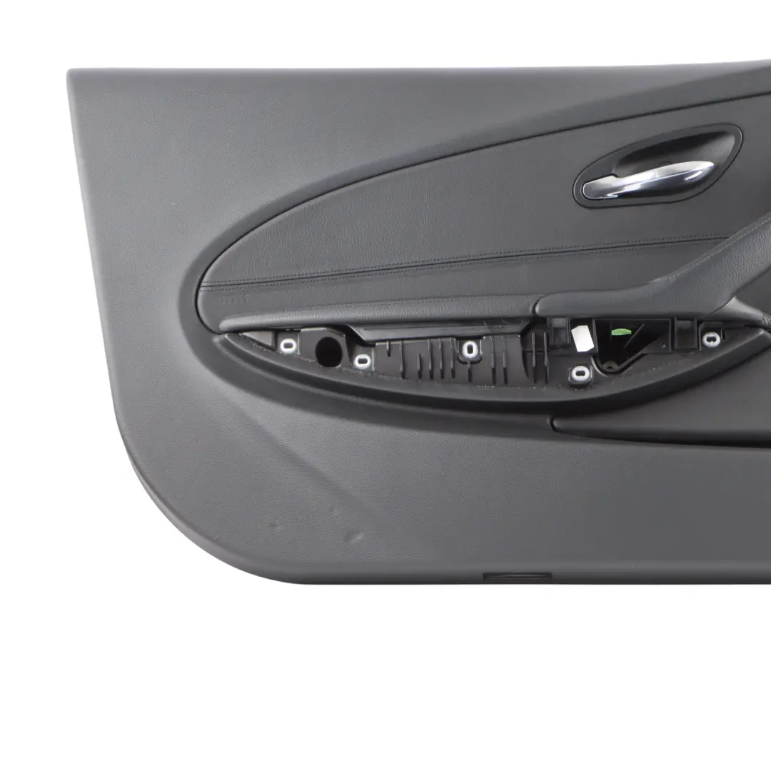 BMW 6 E63 E64 Front Left N/S Door Card Trim Panel Black Leather Dakota