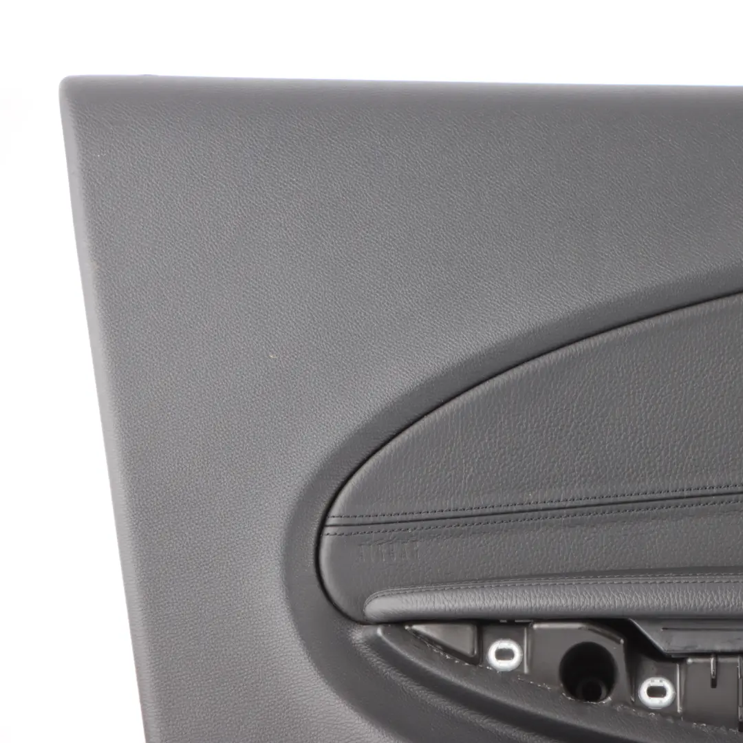 BMW 6 E63 E64 Front Left N/S Door Card Trim Panel Black Leather Dakota