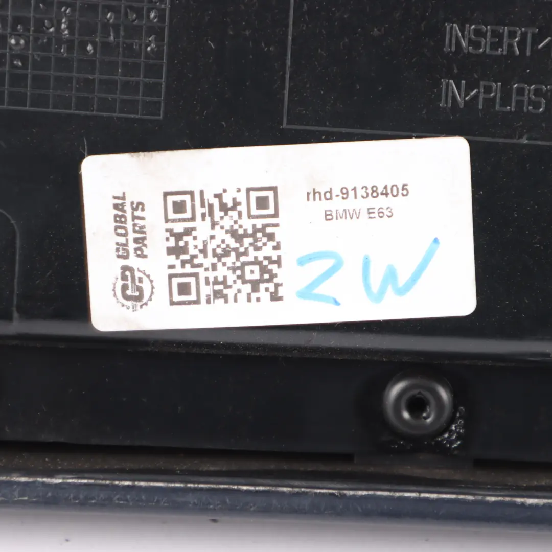 BMW 6 E63 E64 Front Left N/S Door Card Trim Panel Black Leather Dakota