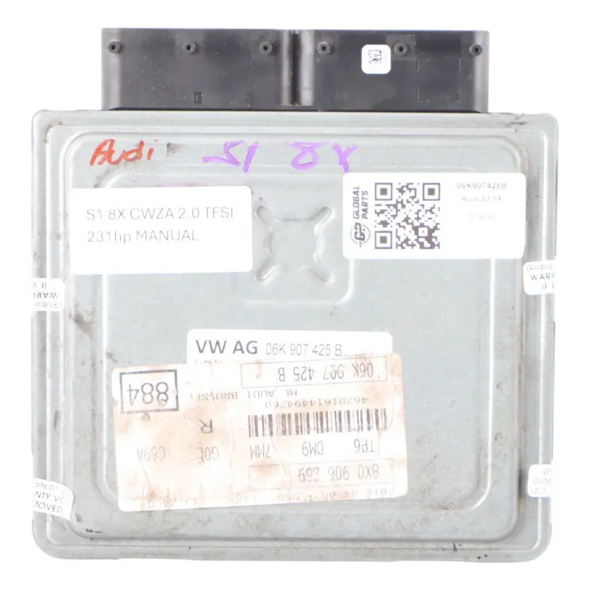 Audi S1 8X 2.0 TFSI CWZA 231HP Quattro Engine Control Unit ECU 06K907425C