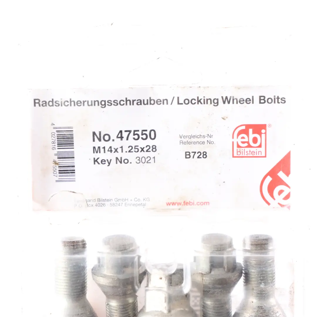 Febi 47550 Wheel Locking Bolt Kit For BMW M14x1.25x28