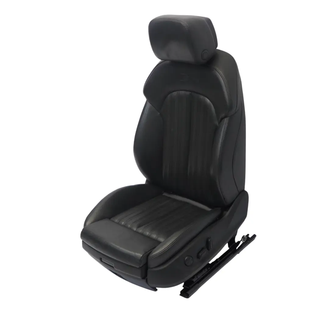 Audi A7 4G Front Sport Seat Left N/S S-Line Heated Electric Leather Soul Black