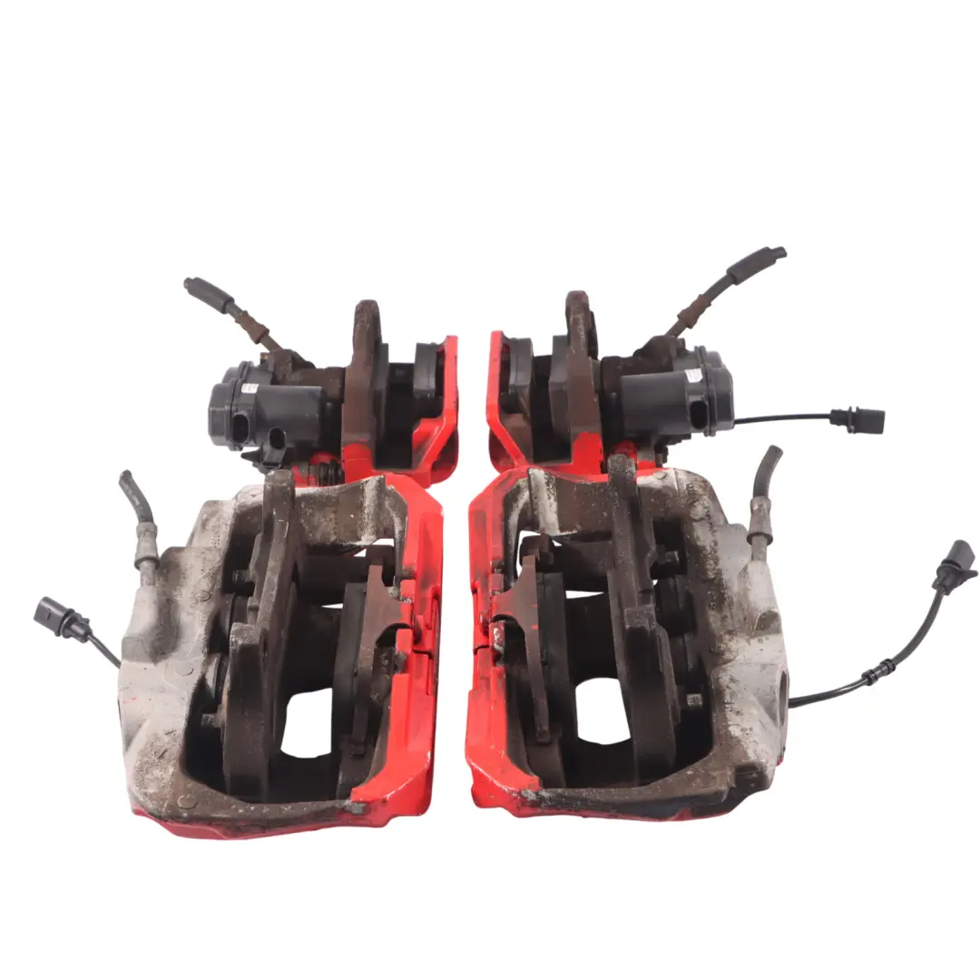 Audi A8 4H Brake Caliper Front Rear Wheel Brake Unit Set Red Painted