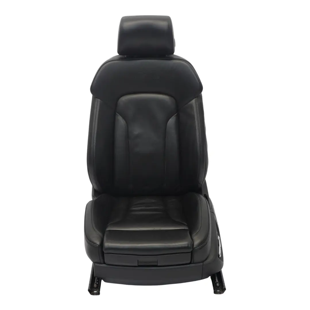 Audi Q7 4L Asiento Delantero Izquierdo S-Line Calefactable Eléctrico Cuero Negro