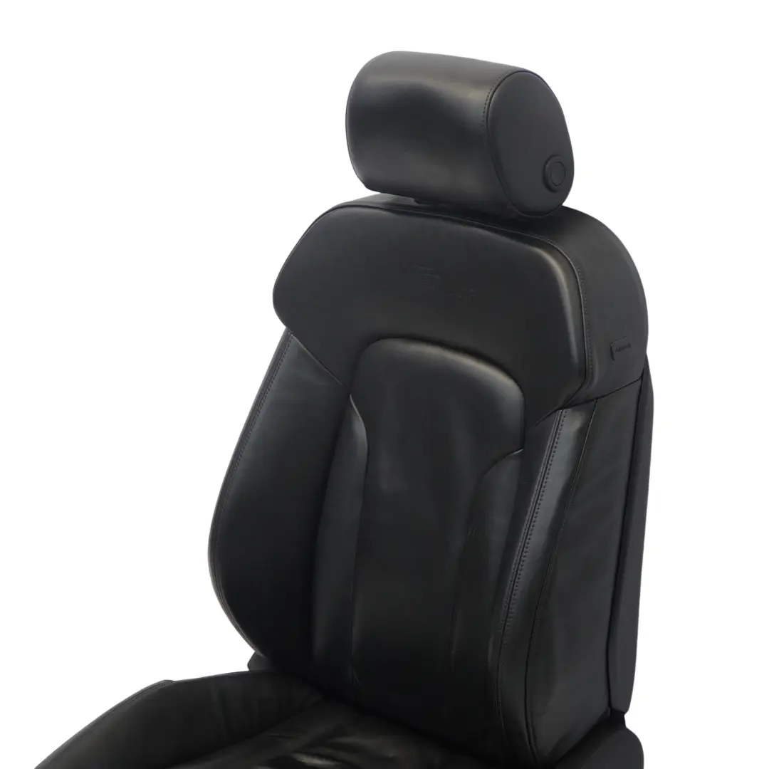 Audi Q7 4L Asiento Delantero Izquierdo S-Line Calefactable Eléctrico Cuero Negro