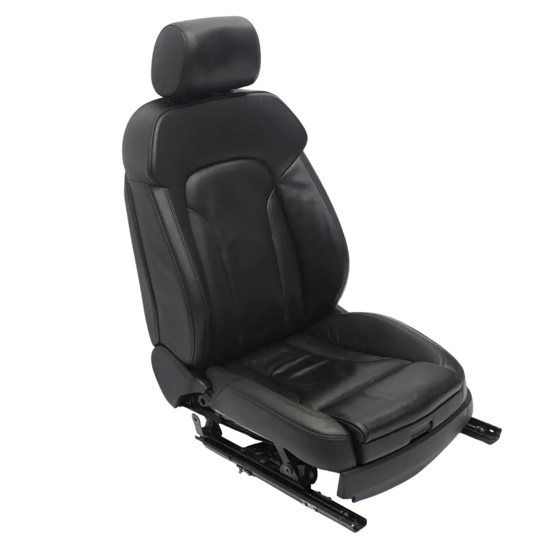 Audi Q7 4L Asiento Delantero Izquierdo S-Line Calefactable Eléctrico Cuero Negro