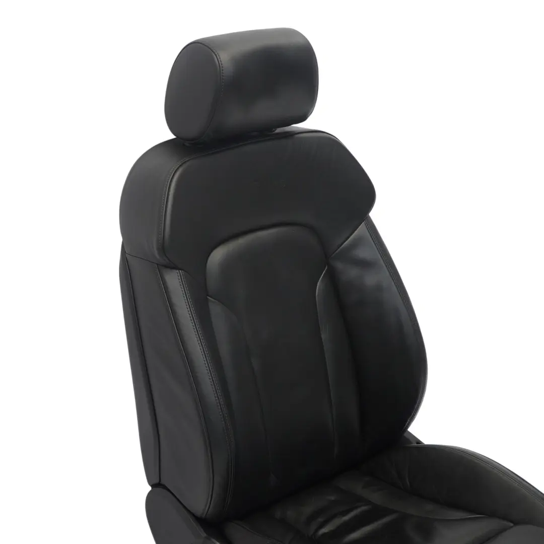 Audi Q7 4L Asiento Delantero Izquierdo S-Line Calefactable Eléctrico Cuero Negro