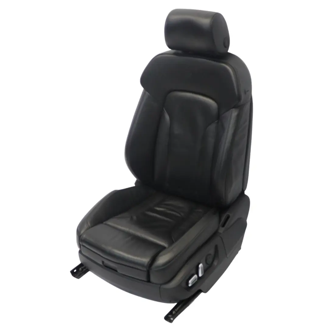 Audi Q7 4L Asiento Delantero Izquierdo S-Line Calefactable Eléctrico Cuero Negro