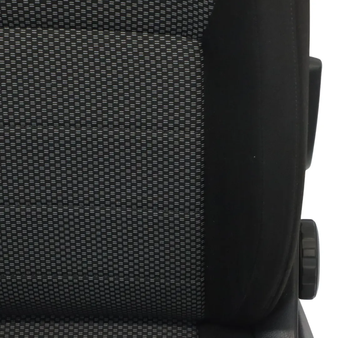 Skoda Octavia Mk3 5E Seat Front Left N/S Interior Cloth Fabric Satin Black