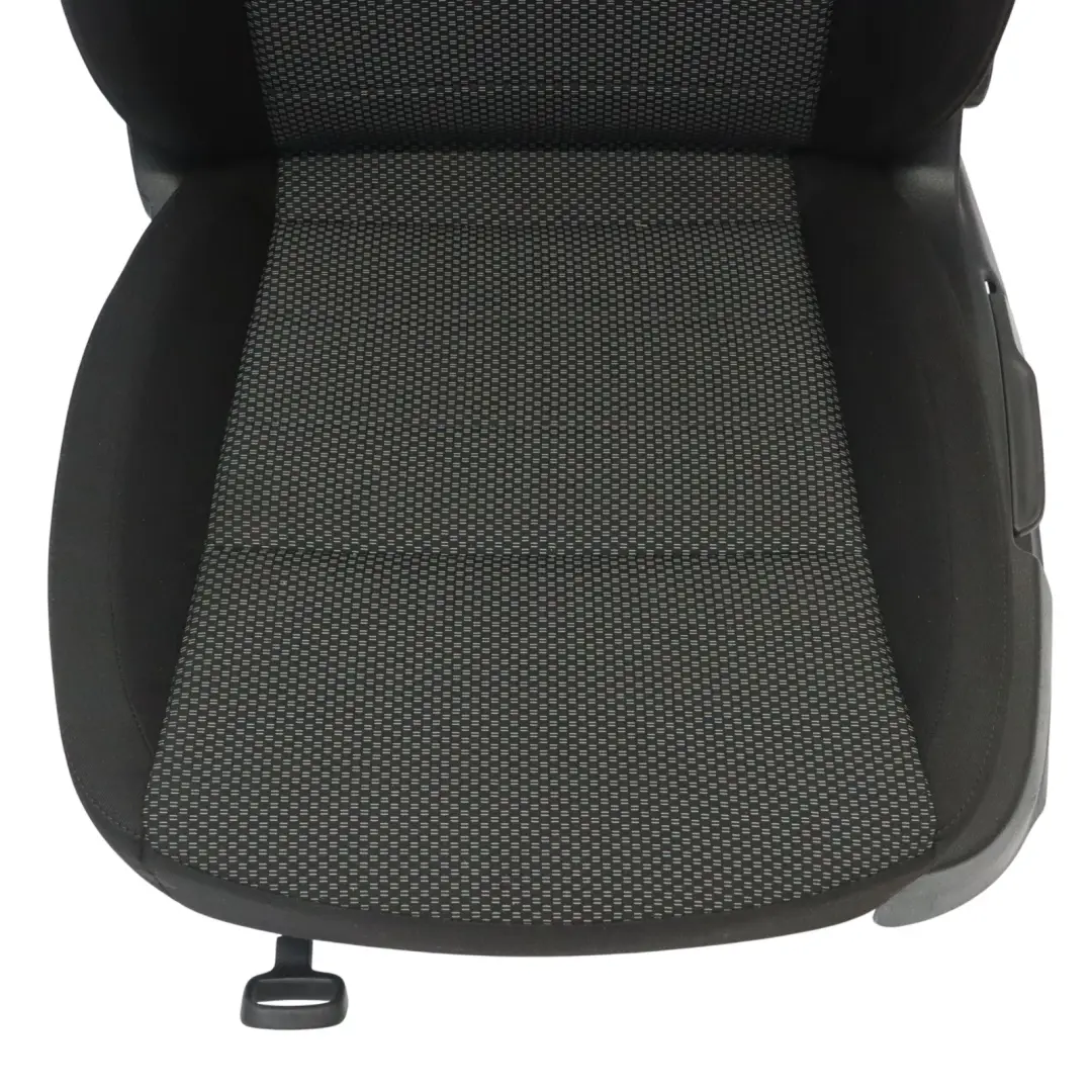 Skoda Octavia Mk3 5E Seat Front Left N/S Interior Cloth Fabric Satin Black