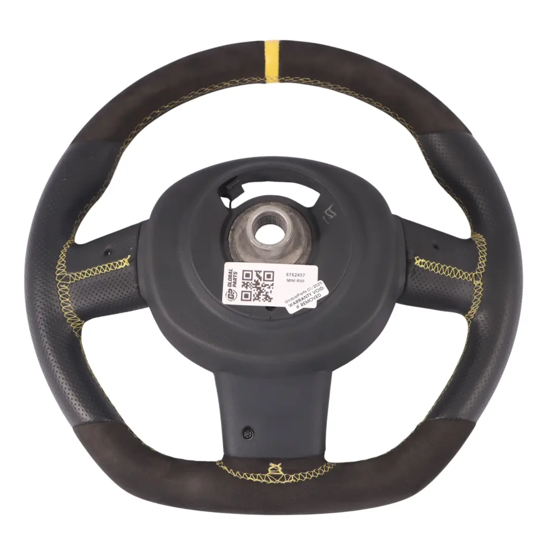 Steering Wheel Mini Cooper R50 R52 R53 Sports Leather Alcantara Flat Bottom