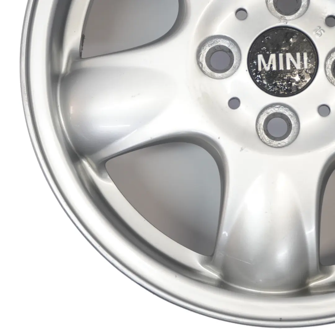 Mini Cooper R50 R56 Llanta aleación plateada 15" 5,5J ET:45 5-Start Spooler 100