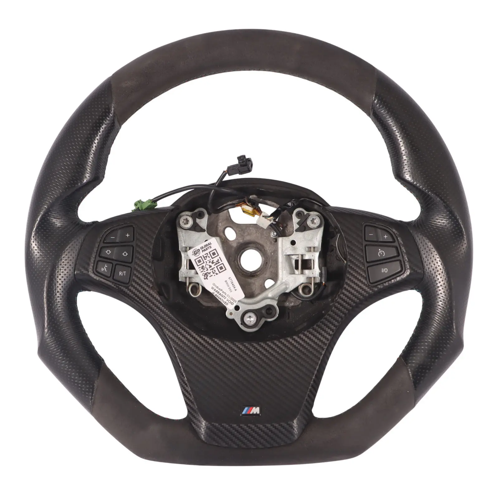 BMW X3 E83 X5 E53 Black Leather Alcantara Sport Steering Wheel M-tricoloured