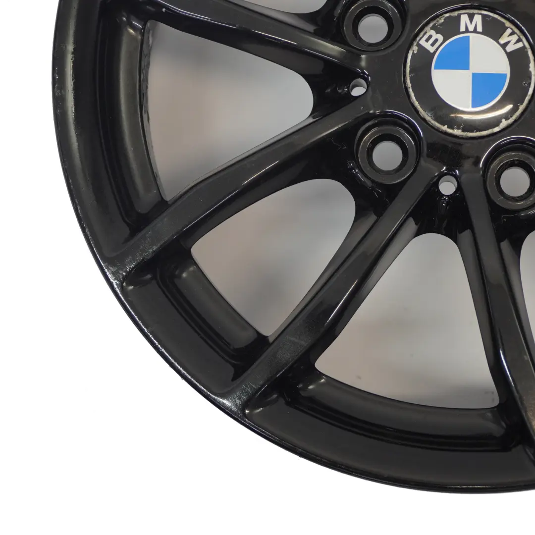 BMW F20 F21 F22 F23 Black Wheel Alloy Rim 16" 7J ET:40 V-Spoke 378 6796202