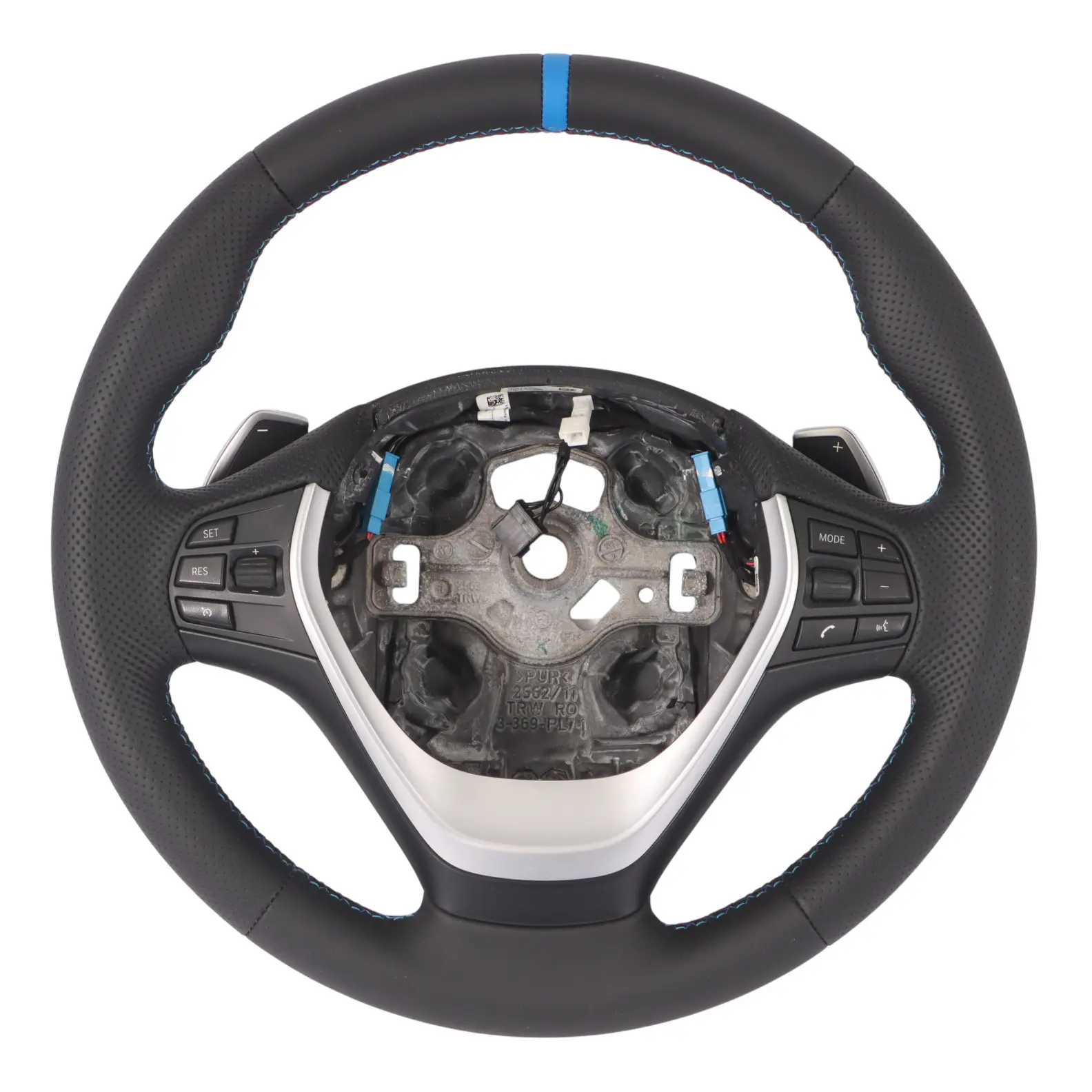 BMW F20 F21 F22 F30 F31 F32 NUEVO Volante deportivo de cuero negro Paddle Shift