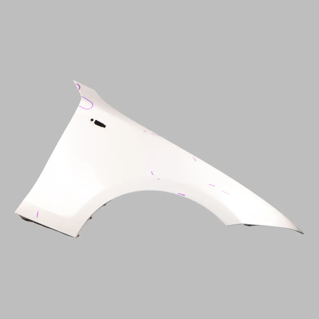 BMW E81 E87 Side Panel Fender Wing Front Right O/S Alpinweiss White - 300