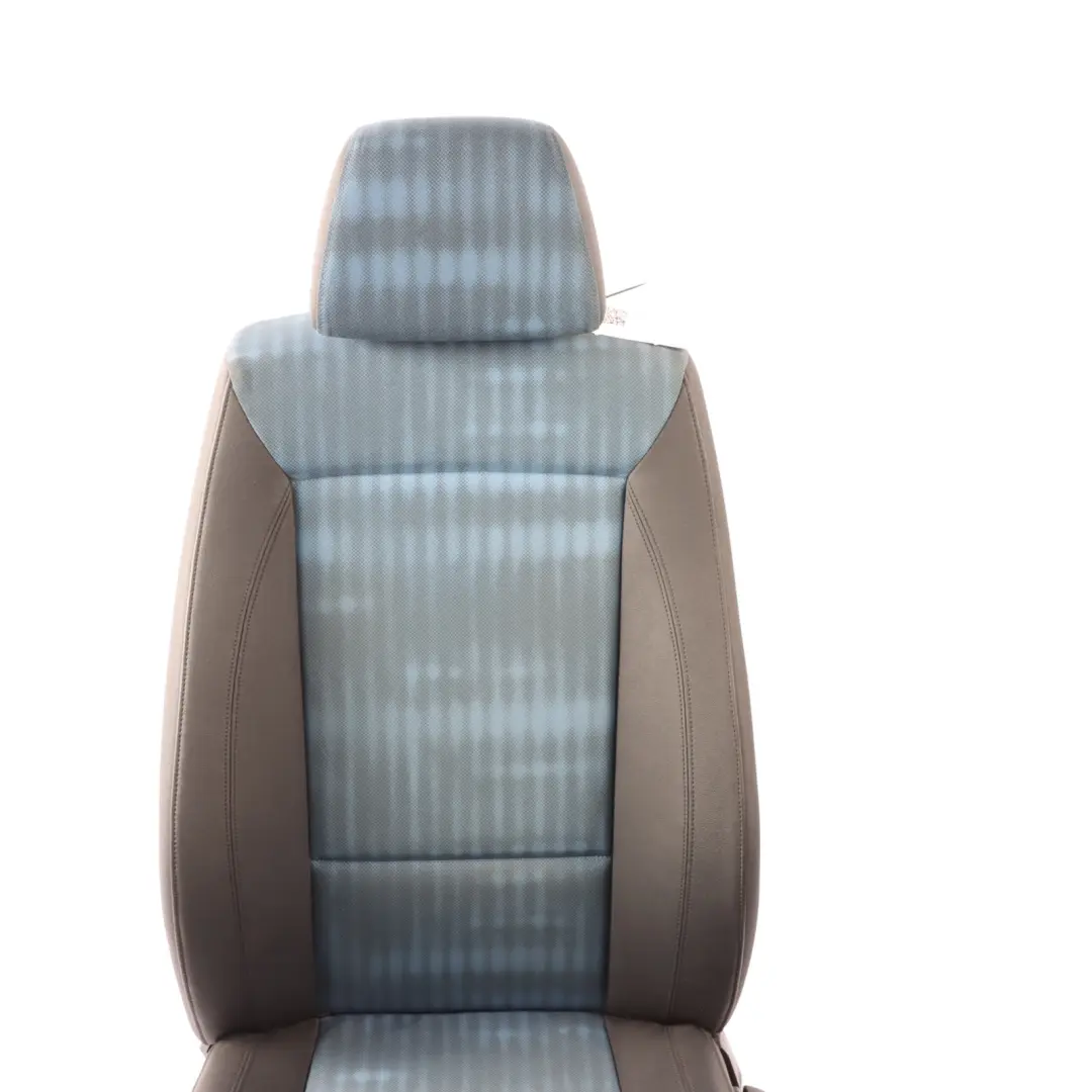 BMW E87 Seat Front Left N/S Imitation Leather Cloth Motion Synsatec Sydney Blue