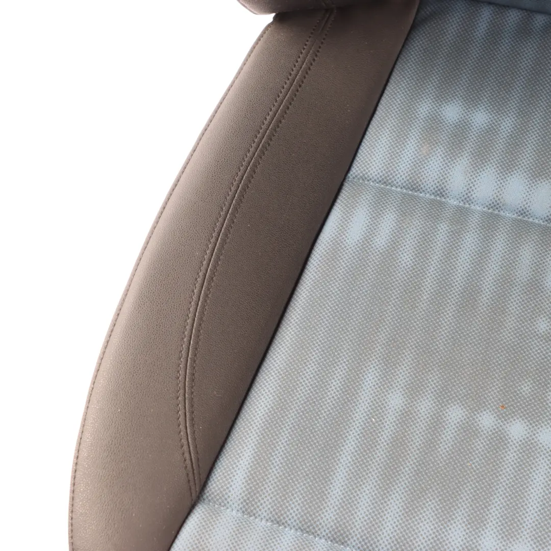 BMW E87 Seat Front Left N/S Imitation Leather Cloth Motion Synsatec Sydney Blue