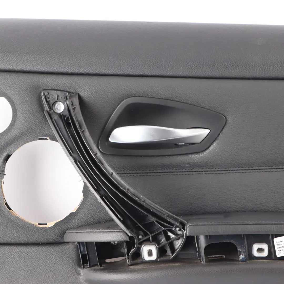 Door Card BMW E90 E91 Rear Right O/S Leather Lining Trim Panel Black